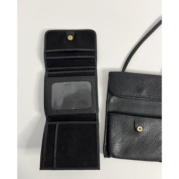 Vtg Fossil Brown Pebbled Leather Phone Carry Crossbody Wallet Multifunctional - Picture 1 of 4